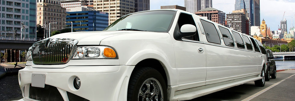 White Limousine and Skyscrapers